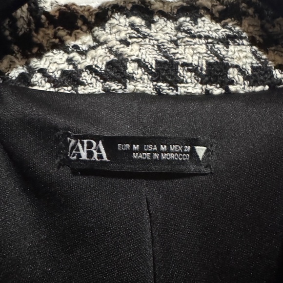 Zara Black and White Houndstooth Blazer dress - Picture 6 of 9